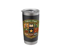 Library Chaos Read Learn Explore Book Lover Stainless Steel Insulated Tumbler