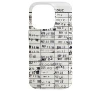 Library Due Date Cards Stamp Book Return Librarian Vintage Case for iPhone 14 Pro