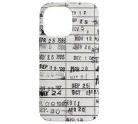 Library Due Date Cards Stamp Book Return Librarian Vintage Case for iPhone 14 Pro Max