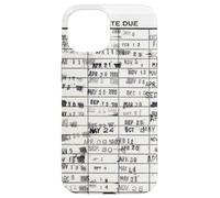 Library Due Date Cards Stamp Book Return Librarian Vintage Case for iPhone 15