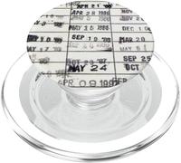 Library Due Date Cards Stamp Book Return Librarian Vintage PopSockets PopGrip for MagSafe