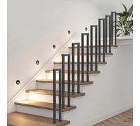 Library Handrail for Public Buildings, Black Square Tube U-Shaped Safety Rail for Reading Room Steps, Storytime Platforms, Community Meeting Stairs & Study Area Entrances