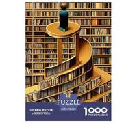 Library Jigsaw Puzzles for Adults Interesting Puzzle Game 1000 Piece Impossible Puzzle Home Decoration Gifts 70x50cm/1000pcs