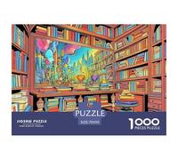 Library Jigsaw Puzzles Puzzle for Adults Kids. 1000 Piece Dreamy Landscape Whimsical Challenge Toy Educational Game Home Decoration for Adults& Kids Age 14 Years Up 70x50cm/1000pcs