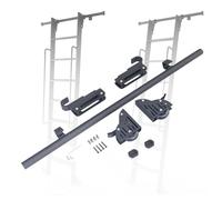 Library Ladder Hardware Kit - Steel Round Tube Mobile Ladder Track with Floor Roller Wheels for Indoor Use, Home, Attic, or Library