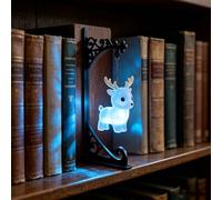 Library Lantern Decorative Bookshelf Lighting, Metal Bookend Shelf Insert | Hanging Owl Bookend Lamp Metal Shelf Night Light Decor for Home Library, Reading Nook and Book Lover Decor