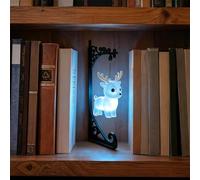 Library Lantern Decorative Bookshelf Lighting, Metal Bookend Shelf Insert | Hanging Owl Bookend Lamp Metal Shelf Night Light Decor for Home Library, Reading Nook and Book Lover Decor
