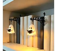 Library Lantern Decorative Bookshelf Lighting,Reading Book Shelf Lights for Bookworms,Vintage LED Night Light,Antique Led Books Nook Lamp Ornament for Study Reading Corner,Gift for Book Lovers (02*2)