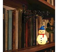 Library Lantern Decorative Bookshelf Lighting, Warm Amber Led Light For Book Nook, Shelf Decor Gift For Book Lovers(Snowman)