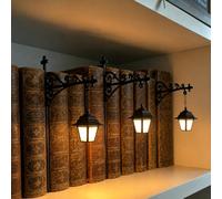 Library Lantern-Decorative Bookshelf Lights, Book Lamp Vintage Reading Book Shelf Lights for Bookworms, Antique Led Books Nook Lamp Ornament for Study Reading Corner Home Library,Gift for Books Lovers