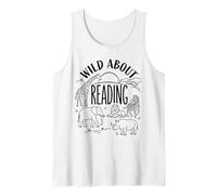 Library Reading Adventure Safari Animal Bookworm Nature Tank Top