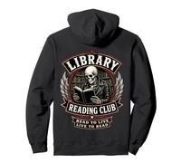 Library Reading Club Read To Live Gothic Book Teacher Humor Pullover Hoodie