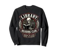 Library Reading Club Read To Live Gothic Book Teacher Humor Sweatshirt