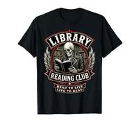 Library Reading Club Read to Live Gothic Book Teacher Humor T-Shirt