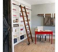 Library Rolling Track Ladder Hardware Retractable Sliding Ladder Moving Rail Kit 3.3ft-20ft，round Tube Mobile Ladder Rail For Home/Indoor/Loft (No Ladder) (Size : 10ft/300cm Track kit)