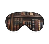 Library Shelves Victorian Old Literary Book Lightweight Sleep Masks Funny Blocking Eye Mask for Sleeping with Adjustable Strap