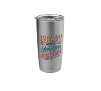 Library Where The Adventures Begin, Librarian Book Reader Stainless Steel Insulated Tumbler