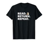 Library Worker Book Librarian Funny Read Return Repeat T-Shirt