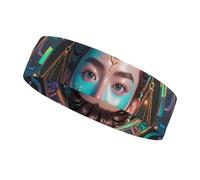 Libra's Interesting Face Headbands for Women & Men Sports Headband, Fits All Head Sizes, Ultra Absorbent & Non-Slip Sweatband for Running, Yoga, Gym