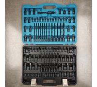 LIBRATON 118PCS Allen and Torx Bit Socket Set, Impact Ready Hex, E-Torx & Security Torx Socket Set, SAE & Metric, 1/4", 3/8" & 1/2", Long Reach Ball-End Hex, Adapters, Automotive Mechanic Tool Set