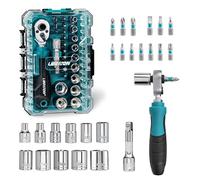 LIBRATON 26PCS 1/4" Drive Mini Socket & Ratchet Wrench Set with Bits,