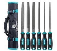 LIBRATON 6PCS File Set, 200 mm High-Carbon Steel Metal File Set, Wood Files