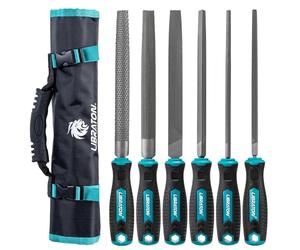 LIBRATON 6PCS File Set, 200 mm High-Carbon Steel Metal File Set, Wood Files
