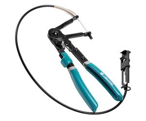 LIBRATON Flexible Hose Clamp Pliers, 27.5" Radiator Hose Clamp Pliers, 8-50mm Adjustable Ratcheting Spring Clamp Removal Tool, Ergonomic Handle for Automotive, Oil, and Machinery Maintenance