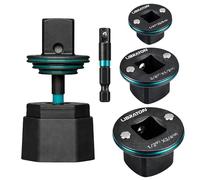 LIBRATON Low Profile Impact Socket Adapter Set, 4pc Magnetic Drive Converter Kit for Tight Space (1/4" to 3/8", 3/8" to 1/2", 1/2" to 3/4" & 1/4" Hex Adapter) for Impact Wrench, Ratchet and Drill