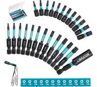 LIBRATON Security Torx Bit Set, 25PCS Impact Screwdriver Bits, S2 Steel Tamper