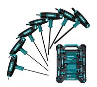 LIBRATON T Handle Allen Keys, Hex Key T-Handle Set, Metric Hexagon Wrench Set, Bike Repair Tool with Storage Case, 7 Pieces