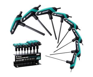 LIBRATON T-Handle Allen Wrench Set, Metric Hex Key T-Handle Set, 2.0mm-10mm T Handle Hex Key Set for DIY, Auto Bike Repair Tool, 8PCS with Storage Rack