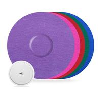 Libre 2 Plus Sensor Covers, 25 Pack Waterproof & Breathable Adhesive Patches for Freestyle Libre 2 & Lingo, Hypoallergenic & Latex-Free Overpatch for 14 Days, No Glue in The Center, Dark Colors