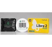 Libre 2 Plus Sensor for diabetes monitoring CGM for UK, White, plus Arrowedge alcohol wipes and water proof CGM patches