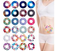 Libre 2 Sensor Covers, 24 Pcs Waterproof Adhesive Patches for CGM, Blood Glucose Monitor Patch, Breathable & Sweatproof Suitable for Sensitive Skin