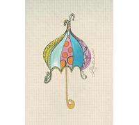 Libreta A4 Feitiñas - Paraguas gallego | Diario inspirado en la lluvia y el orballo: Diario de inspiración gallega con temática de lluvia y orballo, ideal para escritura personal.