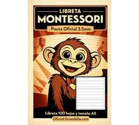 Libreta con Pauta Montessori Oficial de 3.5mm y A5. Oficial Grandalla.com: Cuaderno de caligrafía con 100 hojas para niños. (Cuadernos y libretas de trabajo)