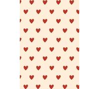 Libreta Corazones Rojos: Cuaderno Blanco sin Renglones con Detalles Románticos en Cada Página