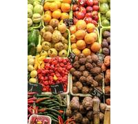 Libreta mercado de frutas y verduras: Cuaderno con líneas para recetas, notas creativas, journaling y regalo gastronómico