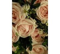 Libreta ramo de rosas y margaritas: Cuaderno con líneas y diseño floral delicado