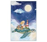 Libreta Tortuga y Flor de la vida: Cuaderno de notas infantil