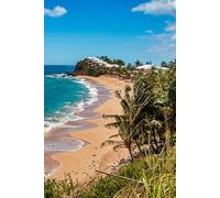 Libreta vista aérea de playa tropical: Cuaderno con líneas y diseño paradisíaco (Libretas de ciudades y paisajes)