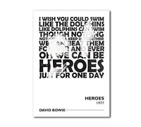 Libretto Designs DAVID Bowie - Heroes Unframed A3 Art Print with Lyrics