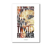 Libretto Designs PRODIGY - FIRESTARTER Print with Keith Flint lyrics mini poster