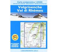 Libri Valgrisenche, Val Di Rhemes. Carta Scialpinistica 1:25.000. Ediz. Multilingue
