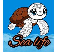 Libro da Colorare Mare per Bambini: 30 Disegni Grandi e Semplici con Linee Spesse, Animali Marini ed elementi del Mare in Stile Kawaii per Adulti e Bambini