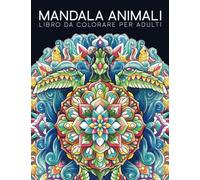 Libro da colorare per adulti: Mandala animali