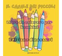 Libro da Colorare per bambini piccoli con Simpatici Dinosauri