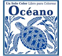 Libro de Colorear de Un Solo Color - Océano: Guías de puntos para colorear & ejemplo terminado en gris | Vida marina, peces tropicales y naturaleza submarina para todas las edades