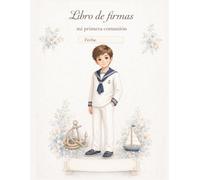 Libro de Firmas con árbol de huellas y álbum: Guest book de Primera Comunión.